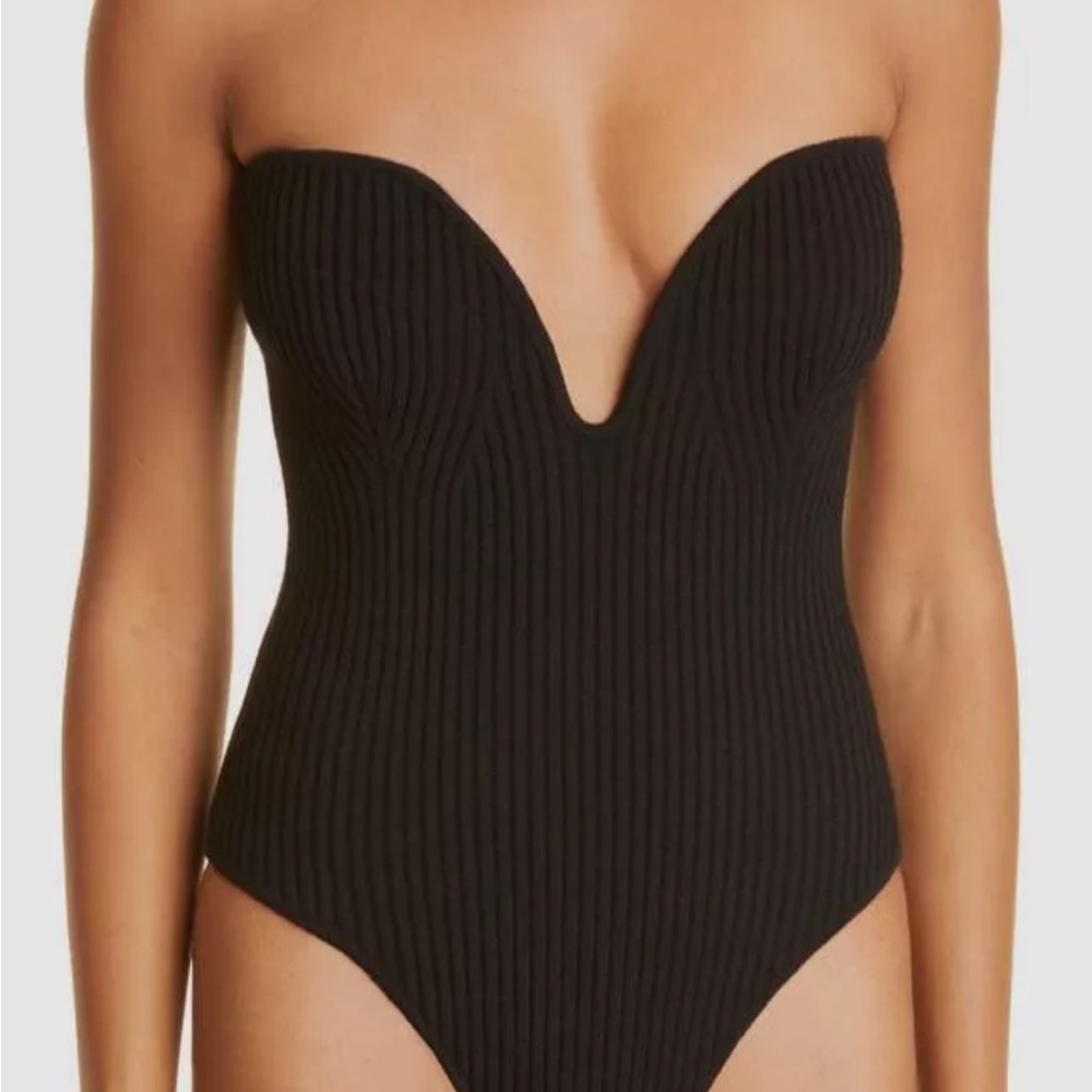 Gauge81 Morales Rib Merino Strapless Bodysuit - brand new